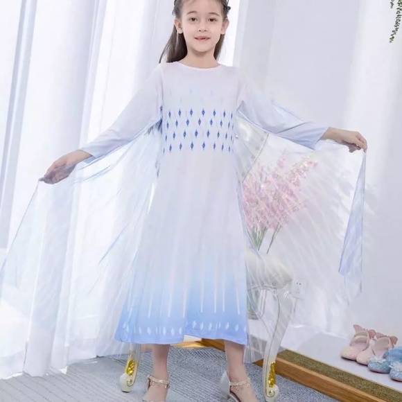Frozen Petal Cascade Smock Top Dress